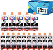 PGI 35 CLI 36 Ink Cartridge Replacement for Canon 35 36 Use for Pixma iP... - £49.99 GBP