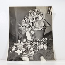 Aftermath of a Party Schlitz Beer Cans Photograph Black and White 8x10&quot; - £8.38 GBP