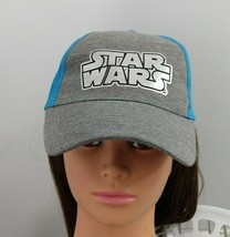 Star Wars Youth Hat Gray And Blue Snapback Adjustable - £10.89 GBP