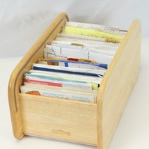 Recipe Box Full Old Handwritten Recipes and Clippings 100&#39;s Dinner Cake ... - $39.19