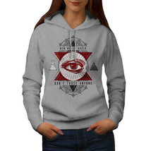 Wellcoda Cospiracy Theory Womens Hoodie, Eye Star Casual Hooded Sweatshirt - £28.79 GBP