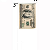 12x18 12&quot;x18&quot; Money $ 100 Dollars Benjamin Sleeved w/ Garden Stand Flag - £14.20 GBP