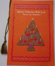Vintage Hallmark Merry Christmas with Love You’re The Someone Embossed Card 1970 - £2.33 GBP