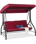 The 3-Seater Outdoor Large Convertible Canopy Swing Glider By Best Choice - £295.22 GBP