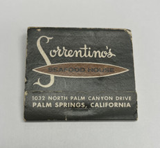 Sorrentinos&#39;s Seafood House Palm Springs Matchbook Cover - £4.63 GBP