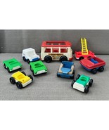 Vintage Fisher Price Little People Car Truck Bus Lot of 9 Vehicles - $513.53 MXN