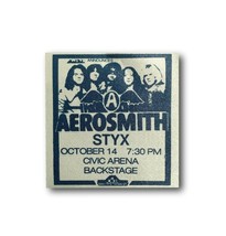 Aerosmith Authentic Styx Tour Backstage All Access Concert Pass Tyler Perry COA - £43.18 GBP