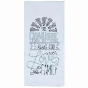 New &quot;This Farmhouse Is Always Filled With Love And Family Cotton Flour Sack Towe - £10.32 GBP