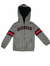 Osh Kosh B&#39;gosh Full Zip Toddler Hoodie Jacket w/Pockets Size 5T - Gray/Red - £7.01 GBP