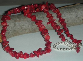 Gorgeous Red Coral  Stone beads Necklace SOLD - £43.24 GBP