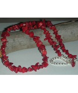 Gorgeous Red Coral  Stone beads Necklace SOLD - $1,046.88 MXN