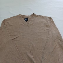 Gap V-Neck Men's Tan/Beige Cotton Pullover Shirt Long Sleeve Size Medium image 11
