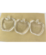 Set of 3 Vintage Colony Glass Apple Shaped Mini Plates &quot;10 - $9.40
