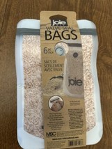 Joie MSC Valve Seal Bags 6 Pack Reusable BPA Free For Dry Food Dishwasher Safe - $8.49