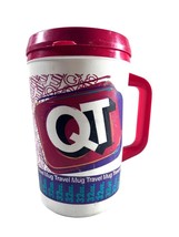 Vintage 32 oz QT Quick Trip Travel mug red white blue - $33.65