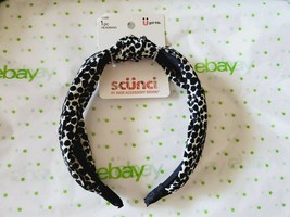 Scunci Everyday Headband 5 Inch Leopard Print Plastic Flexible W Fabric New - £7.39 GBP