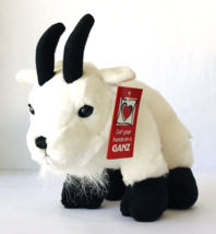 GANZ Plush Wild Mountain Goat Soft NWT White &amp; Black Huggable 6.5 inches - £14.68 GBP