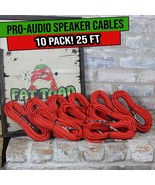 10 PACK - 25FT Speaker Cables by FAT TOAD | Quarter Inch 12 AWG Gauge Wi... - €110,21 EUR