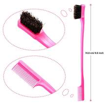 5 Pieces Hair Edge Brush Double Sided Control Hair Brush Comb Combo Pack Smooth  - £7.96 GBP