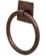 17089 Hand Hammered Bathroom Hardware, Towel Ring, Pure Copper - $67.99