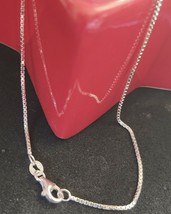Box Chain Anklet -- Sterling Silver -- 1.5mm* -- 13 inch* -- Made in Italy  [BN] - £18.75 GBP