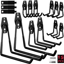 Garage Tool Storage Wall Hook Assortment Set: 15Pcs Heavy Duty Large Hanger - $37.98