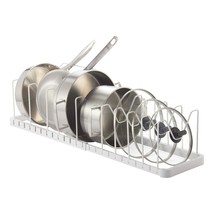 YAMAZAKI home 3840 Adjustable Lid &amp; Pan Organizer-Kitchen Drawer Storage Shelf R - £63.07 GBP