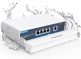 4 Port PoE Switch Gigabit Waterproof Outdoor Ethernet Unmanaged Network ... - $150.79