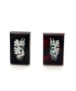 Vintage Sterling Sign T-AR Inlay MOP Carve Mythical Creature Rectangle C... - $936.77 MXN