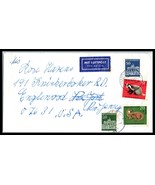 1969 GERMANY Air Mail Cover - Hannover to Englewood, New Jersey USA A7 - £2.31 GBP