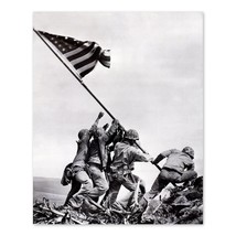 1945 United States Marine Corps Raising the Flag on Iwo Jima Photo Print Poster - £13.54 GBP+