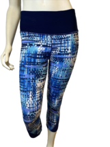 RBX Navy, White, Light Blue Print Athletic Cropped Leggings Size M - $14.24
