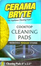 5 cooktop CLEANING PADS for Ceramic &amp; Glass Cook Top cleaner CERAMA BRYT... - $21.11