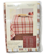 Barn Plaid Easy Care Textured Print Tablecloth 52x70in Oblong  Autumn Co... - $30.15 CAD