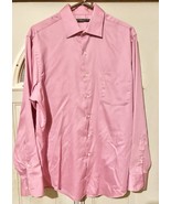Geoffrey Beene Men&#39;s Wrinkle-Free Button-Down Long Sleeve Shirt Pink 16-... - $20.00