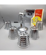 Vintage Salad King Food Processor Vegetable Cutter Grater w/ 5 Cones - $752.48 MXN