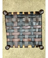 STOOL / STAND  MADE FROM LEATHER BELTS  Unique Conversation starter. 14 ... - $652.93 MXN