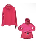 NWT Nike PRO DRI-FIT Hyperwarm Hooded Top Large PINK Brushed Interior Th... - £55.46 GBP