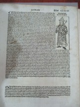 Page 168 De Incunable Nuremberg Chronicles, Done En 1493. Livre &amp; Charlemagne - £194.51 GBP