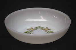 Old Vintage Meadow Green by Anchor Hocking Fire King Soup Cereal Bowl Floral MCM - £11.67 GBP