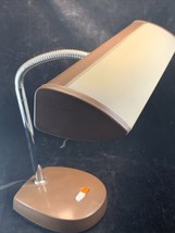Vintage Mobilite Retro MCM Pushbutton Gooseneck Flexible Metal Desk Lamp Works - £23.03 GBP