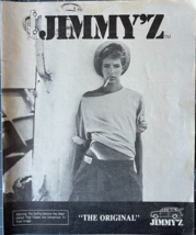 1986 Jimmy&#39;z Vintage Print Ad The Original Copies Are Dangerous To Your ... - £10.03 GBP