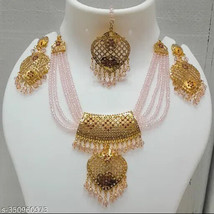 Gold Plated Jewellery Set Crystal Traditional Jewellery Kundan Jewelry Seta - £15.17 GBP