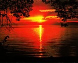 Lake Champlain Sunset Burlington Vermont VT UNP Chrome Postcard T10 - $3.91