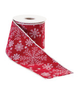 Festive Snowflake Ribbon 4&quot; x 5 yds. - $951.40 MXN