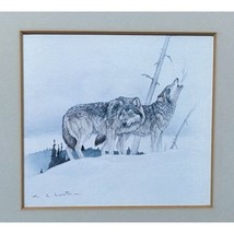 Vintage Martin Glen Loates Timber Wolf Art Print In Matte Wildlife - £12.64 GBP