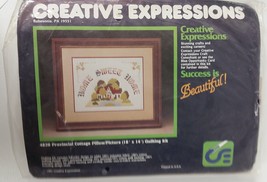 Creative Expressions #4820 Provincial Cottage Pillow Picture Quilting Kit 18x14&quot; - £17.46 GBP