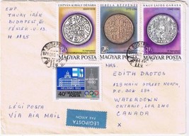 Stamps Hungary Envelope Budapest Ancient Coins Moscow Olympics 1979 - $3.95