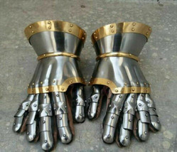 Medieval armor gothic steel gauntlet armor hand gloves  - £68.05 GBP