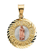 14K Two Tone Gold First Holy Communion Medal - $381.28 CAD+